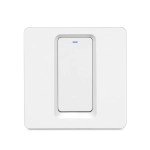  Intrerupator Smart Zigbee, Wireless 2.4GHz, Button cu Revenire, Design Classic, Iluminare LED, 1 Faza, cu NUL, Alb 