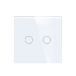 Intrerupator Smart Zigbee, Wireless 2.4GHz, Sticla Securizata, Design Modern, Iluminare LED, 2 Faze, Alb