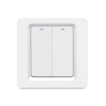 Intrerupator Smart Zigbee, Wireless 2.4GHz, Button cu Revenire, Design Classic, Iluminare LED, 2 Faze, cu NUL, Alb