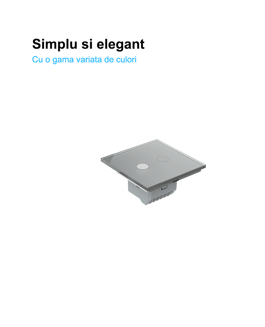 Intrerupatoare simple wireless RF + telecomanda RF 10 circuite, generatia noua, Auriu, Livolo