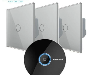 Intrerupatoare simple wireless RF + hub RF/IR, generatia noua, control de pe smartphone, Gri, Livolo