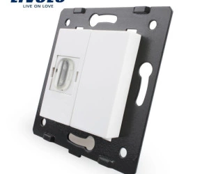 Modul Priză simplă HDMI, Alb, Livolo