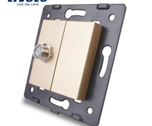 Modul Priză simplă TV satelit, Auriu, Livolo