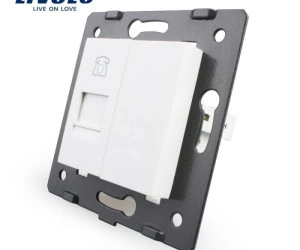 Modul Priză simplă telefon, RJ11, Alb, Livolo
