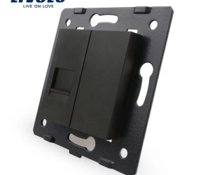 Modul Priză simplă telefon, RJ11, Negru, Livolo