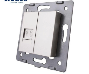 Modul Priză simplă telefon, RJ11, Gri, Livolo