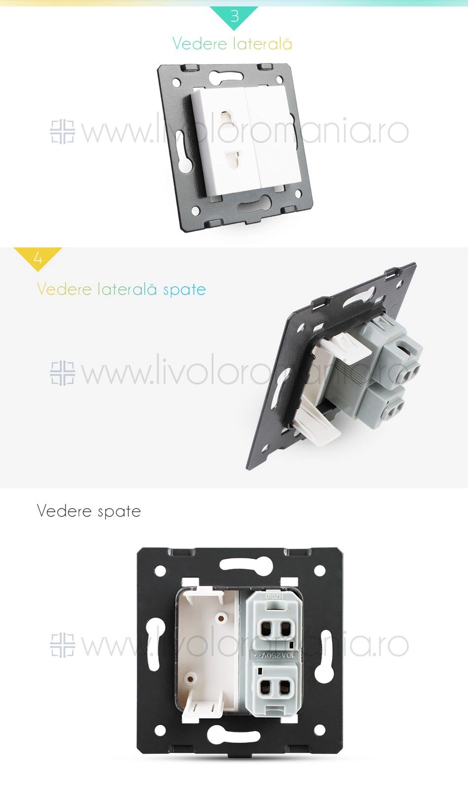Modul Priză simplă , Gri, Livolo