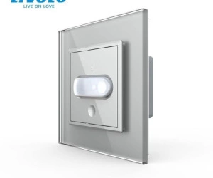 Intrerupator cu senzor de prezenta / miscare PIR, Gri, Livolo