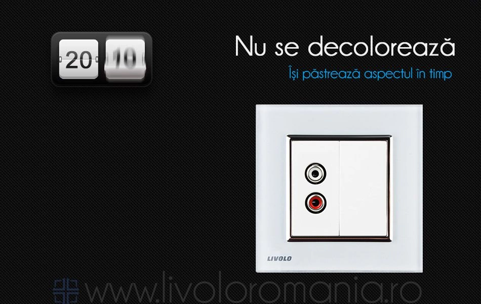 Priză simplă audio, RCA, Auriu, Livolo