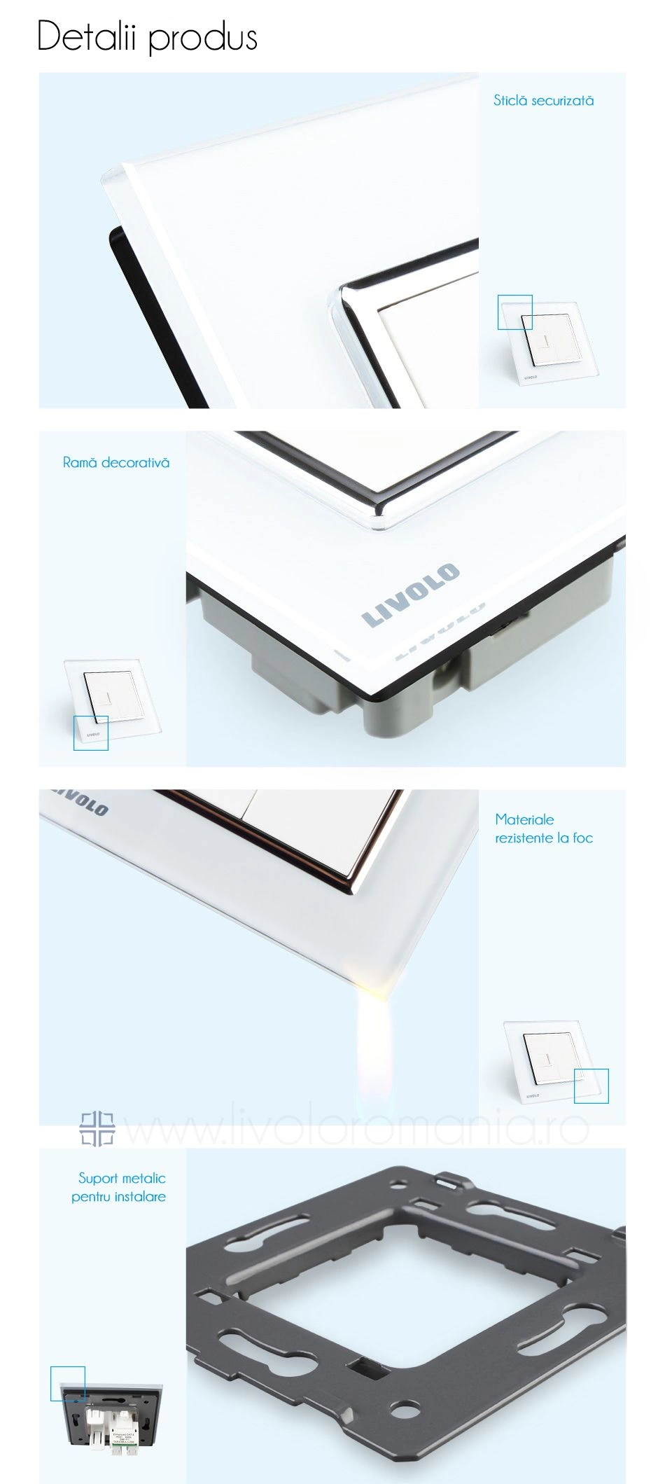 Priză simplă rețea calculator, RJ45, Alb, Livolo