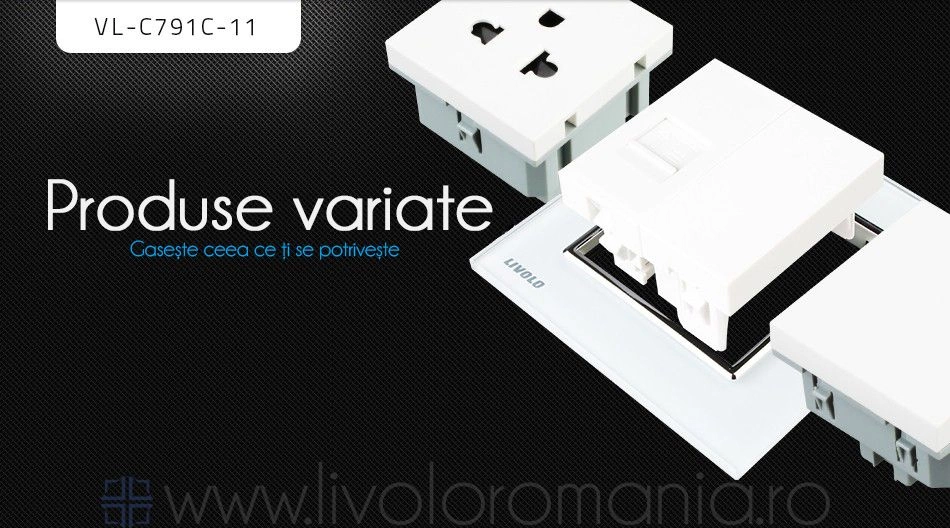 Priză simplă rețea calculator, RJ45, Auriu, Livolo