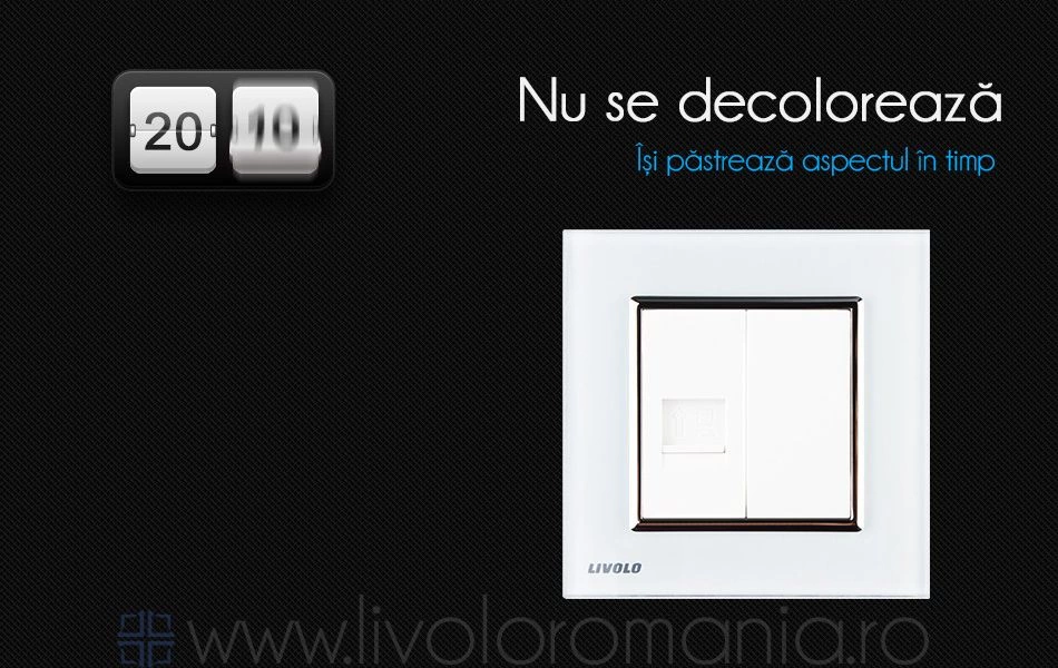 Priză simplă rețea calculator, RJ45, Auriu, Livolo