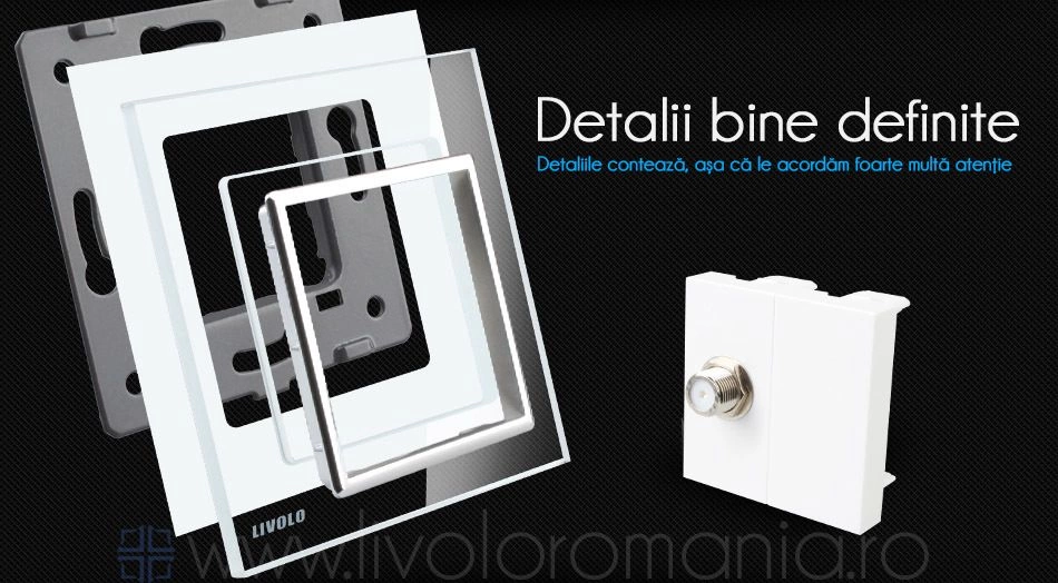 Priză simplă TV Satelit, Alb, Livolo