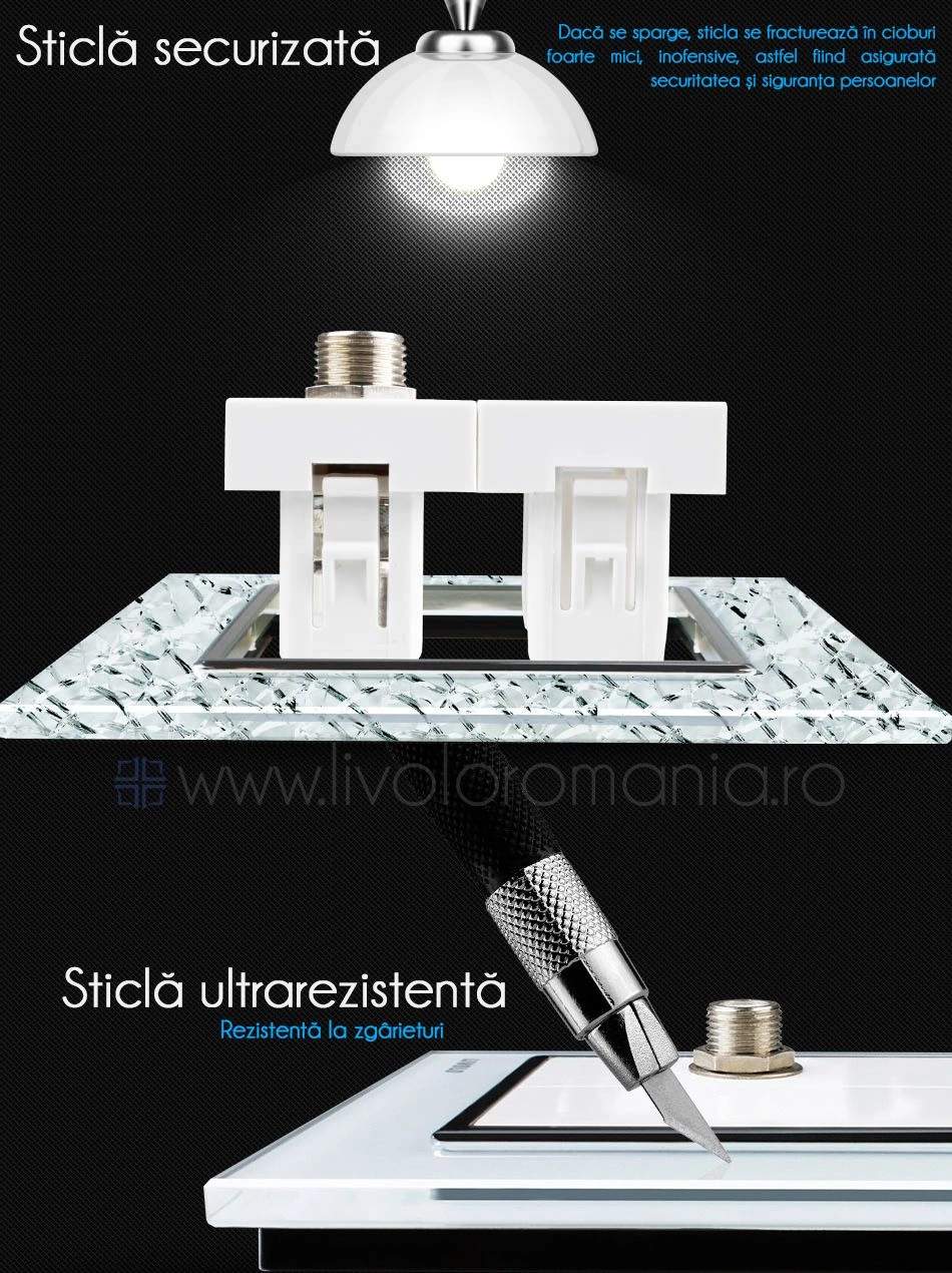 Priză simplă TV Satelit, Negru, Livolo