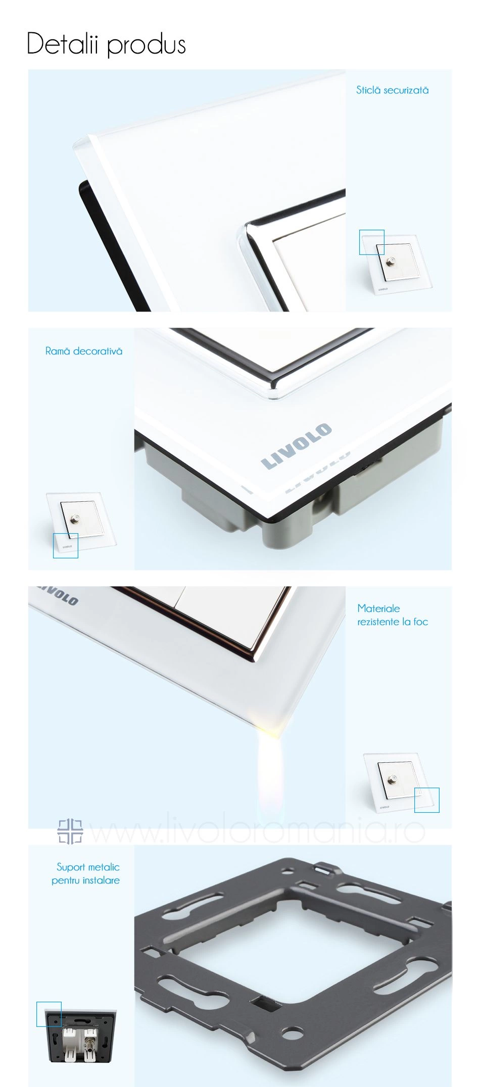 Priză simplă TV Satelit, Auriu, Livolo