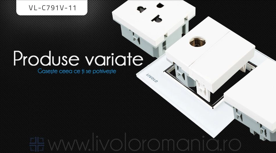 Priză simplă TV, Gri, Livolo