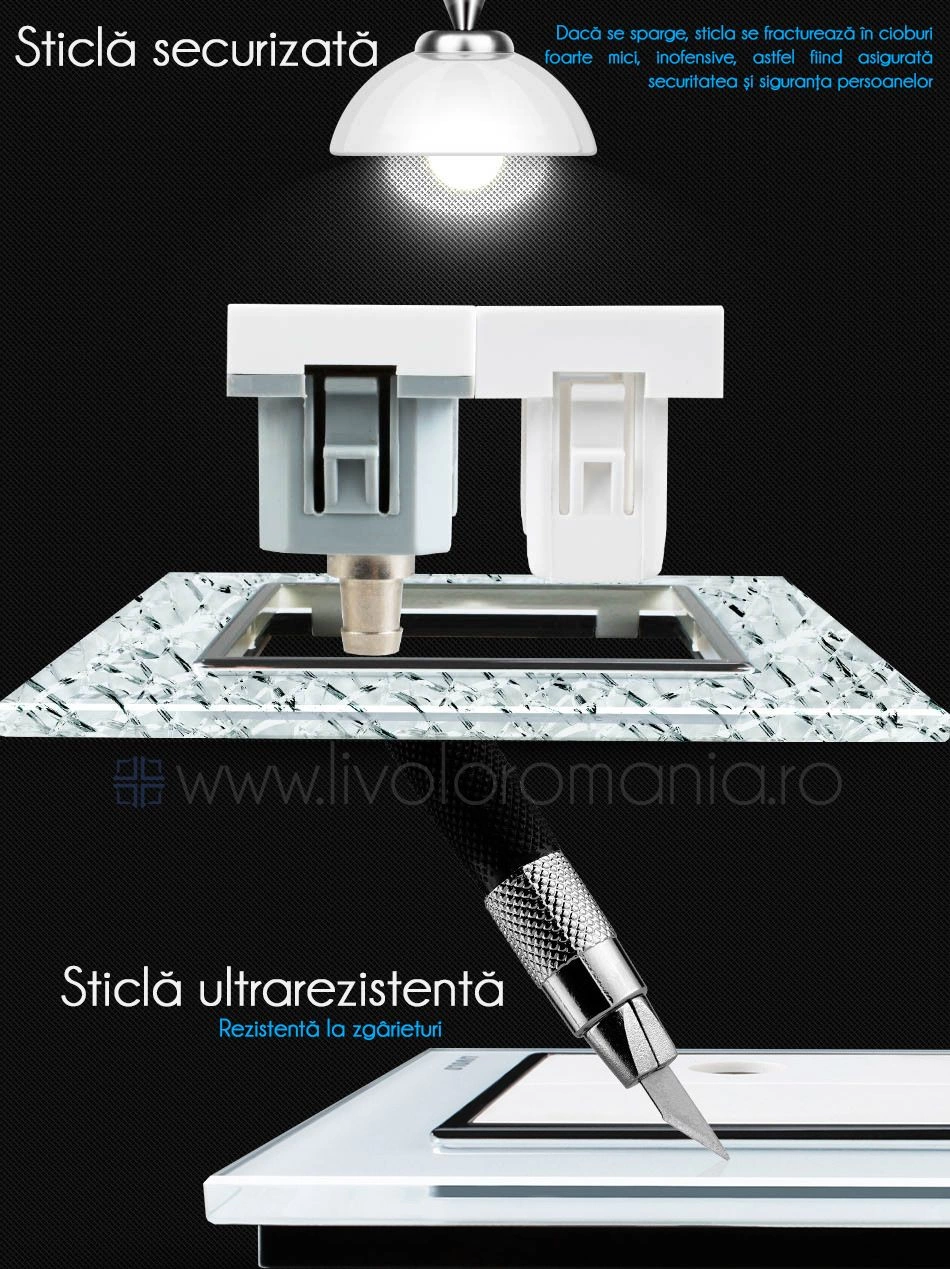 Priză simplă TV, Gri, Livolo