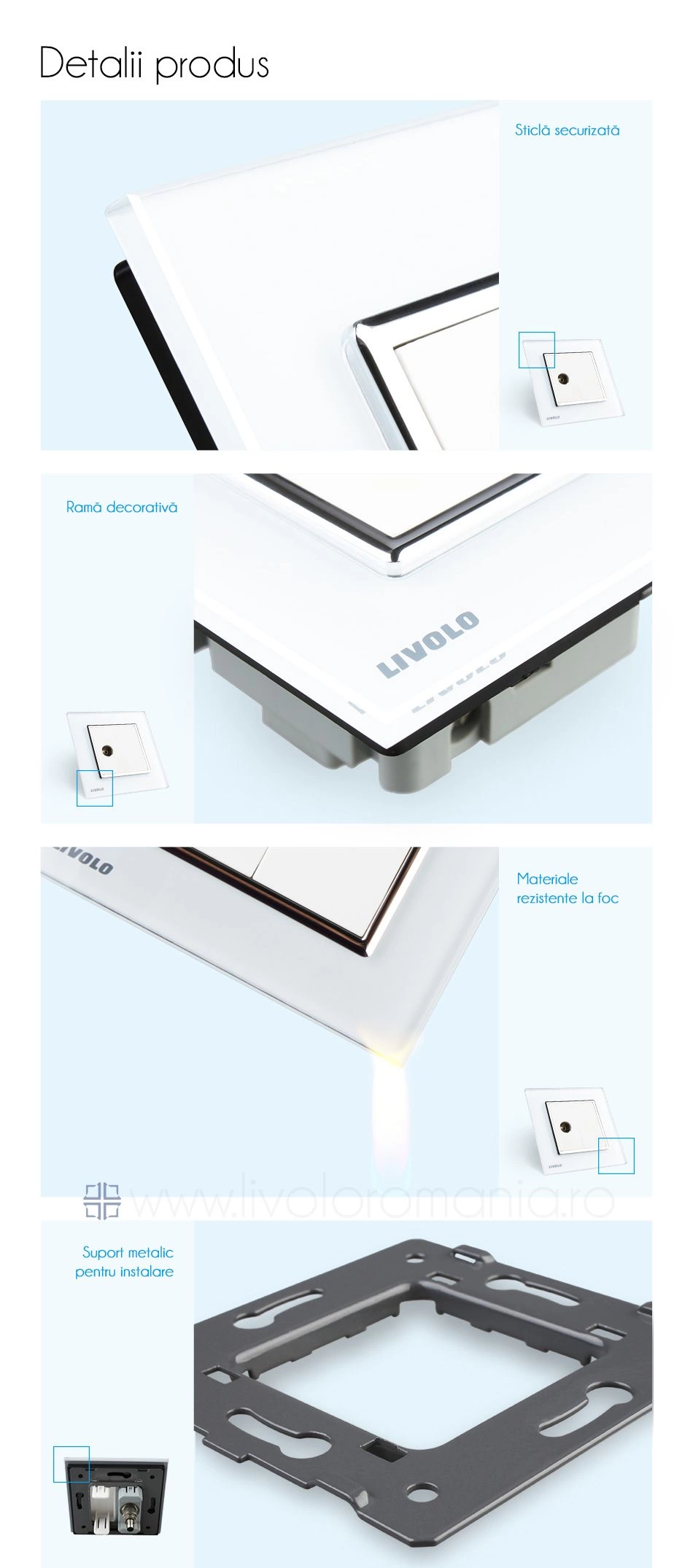 Priză simplă TV, Gri, Livolo