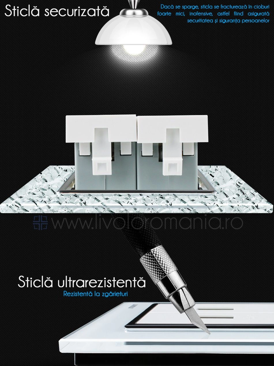 Priză dublă USB, Gri, Livolo