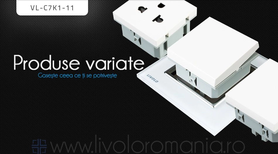 &Icirc;ntrerupător mecanic simplu, Alb, Livolo