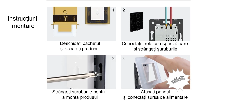 Intrerupatoare simplu + dublu wireless RF + hub RF/IR, generatia noua, control de pe smartphone, Gri, Livolo