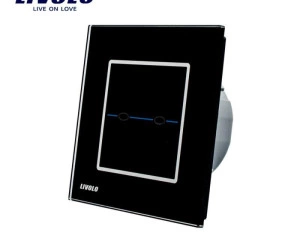 Intrerupator dublu, seria R, generatia noua, Negru, Livolo