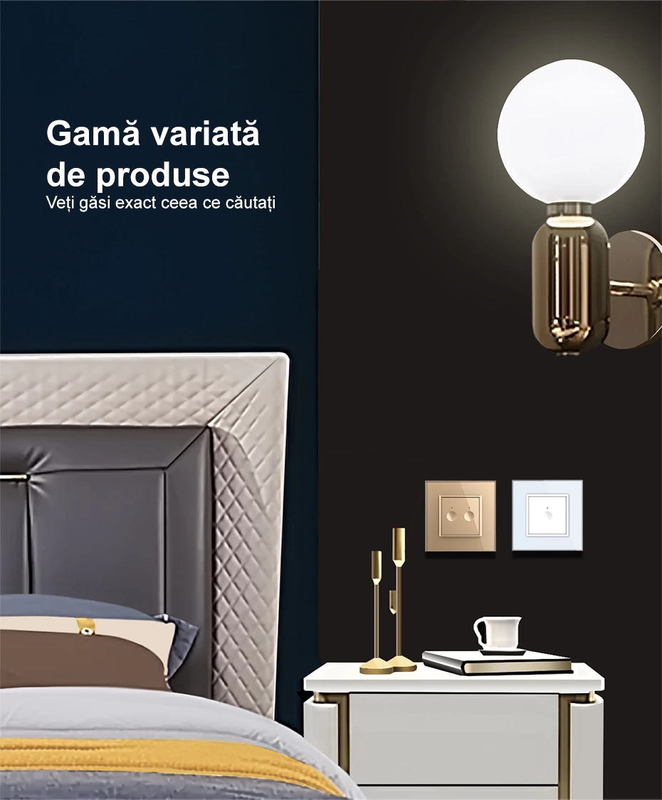 Modul intrerupator dublu tactil, control draperie, Gri, Livolo