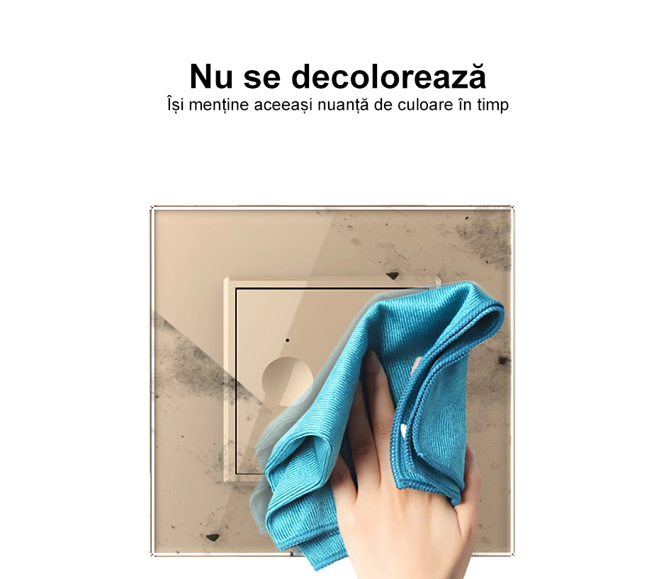 Modul intrerupator dublu tactil, control draperie, Alb, Livolo