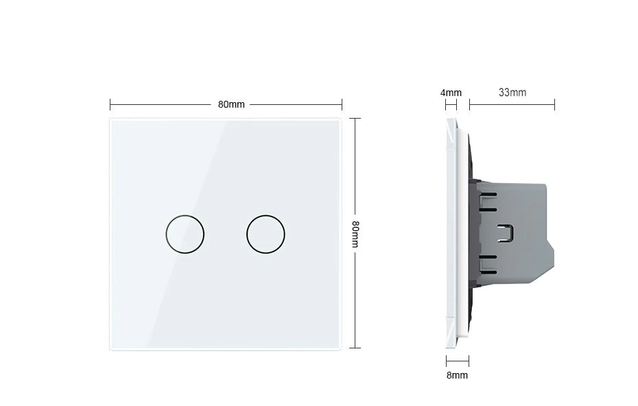 Intrerupator dublu wireless RF + hub RF/IR, generatia noua, control de pe smartphone, Gri, Livolo