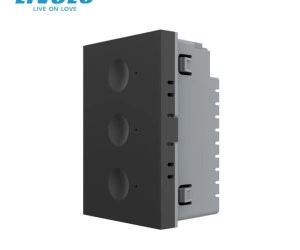 Modul intrerupator triplu tactil, standard italian, 3M, Negru, Livolo