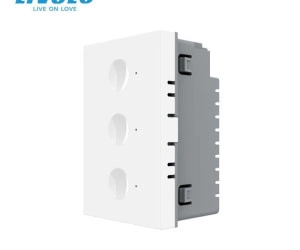 Modul intrerupator triplu tactil, standard italian, 3M, Alb, Livolo