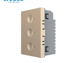 Modul intrerupator triplu tactil, control telecomanda RF, standard italian, 3M, Auriu, Livolo