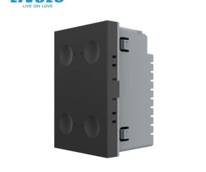 Modul intrerupator cvadruplu tactil, control telecomanda RF, standard italian, 3M, Negru, Livolo
