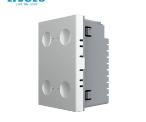 Modul intrerupator cvadruplu tactil, cap scara / cap cruce, standard italian, 3M, Gri, Livolo