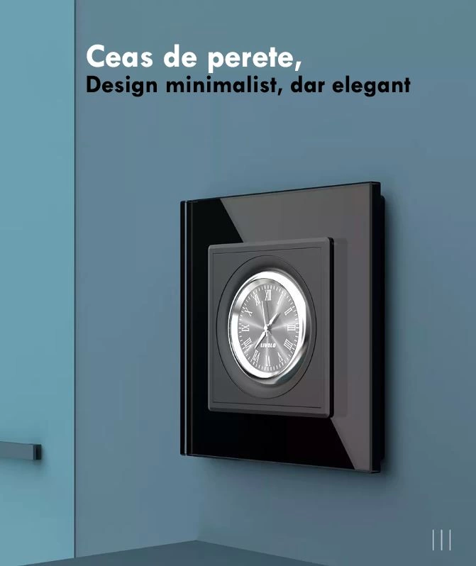 Modul ceas de perete, 2M, Auriu, Livolo