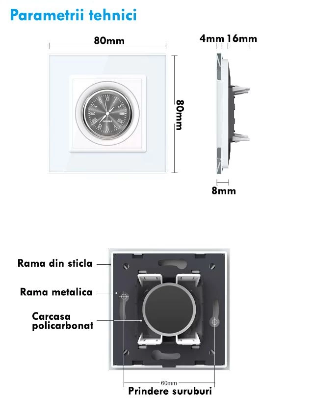 Ceas de perete, 2M, Auriu, Livolo