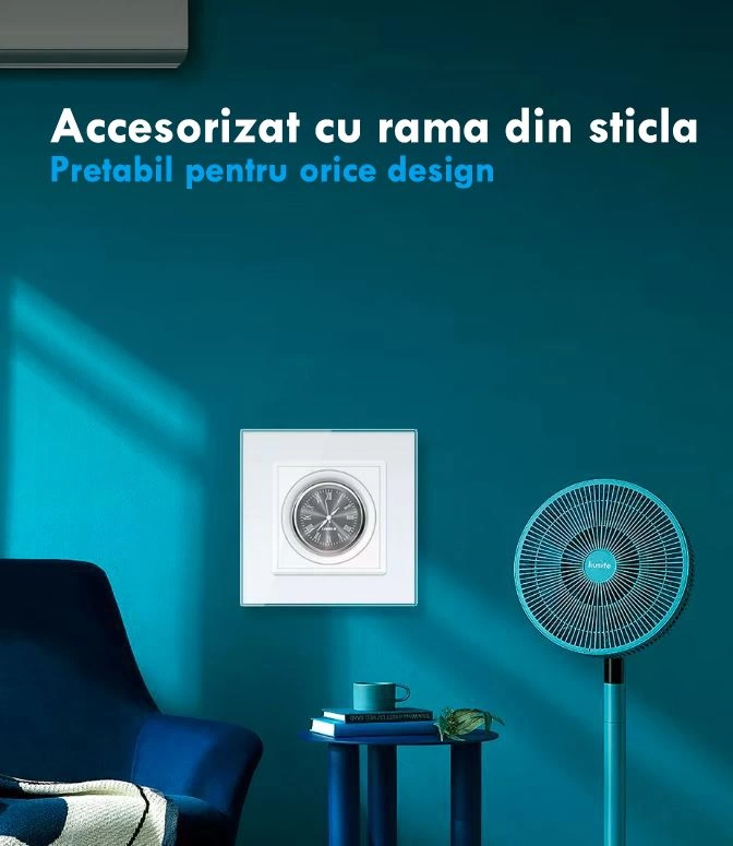 Ceas de perete, 2M, Gri, Livolo