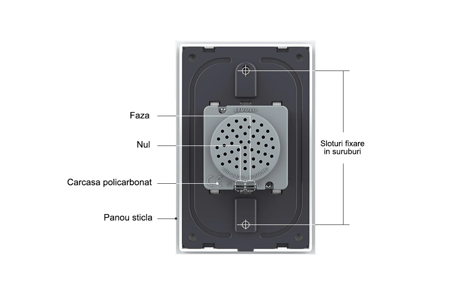 Modul difuzor Bluetooth, 2M, Auriu, Livolo