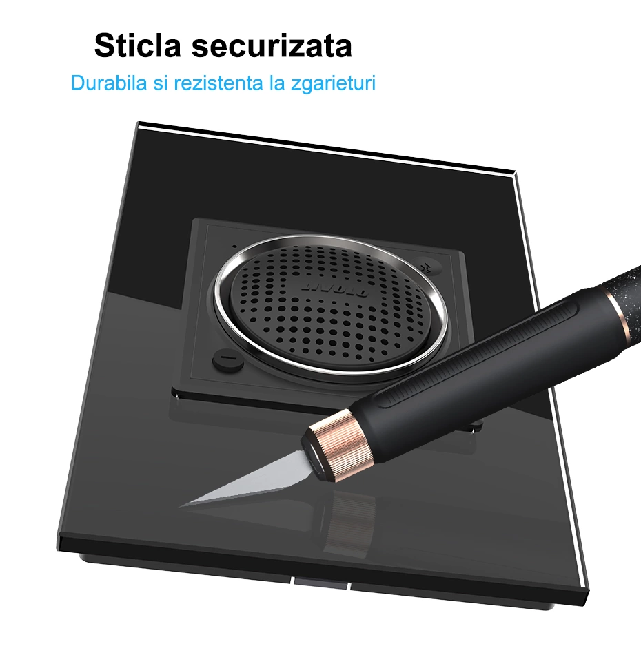 Difuzor cu Bluetooth, 2M, cu rama sticla, Gri, Livolo