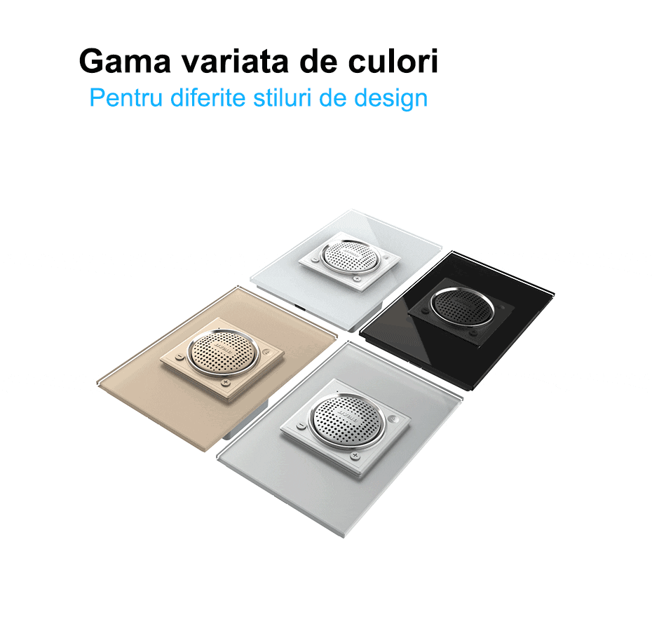 Difuzor cu Bluetooth, 2M, cu rama sticla, Alb, Livolo