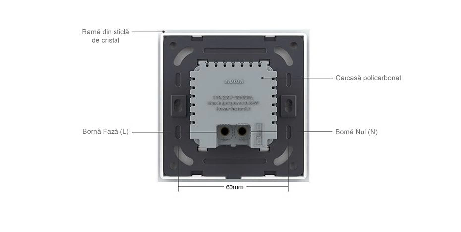 Modul lampa de orientare scara, cu senzor miscare, Gri, Livolo