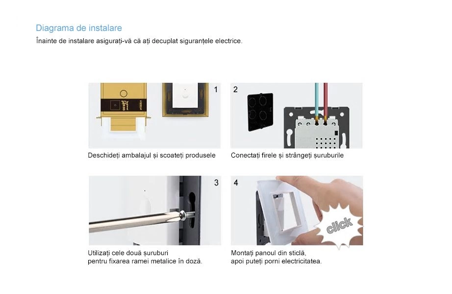 Modul lampa de orientare scara, cu senzor miscare, Alb, Livolo