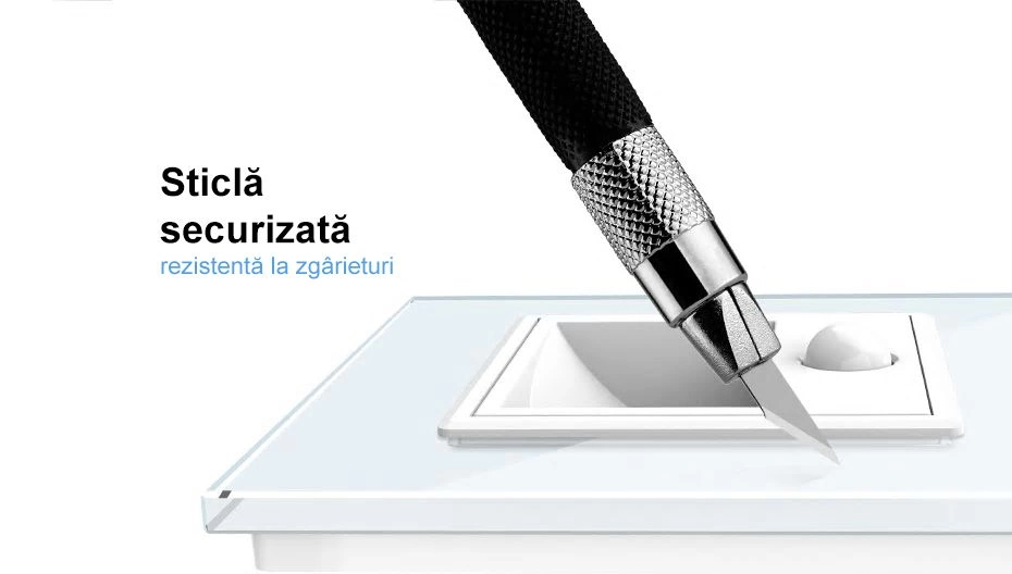 Lampa de orientare scara, cu senzor miscare, cu rama de sticla, Gri, Livolo