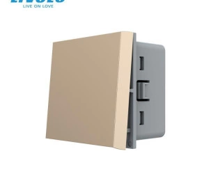 Modul Întrerupător mecanic simplu, cu revenire, 2M, Auriu, Livolo