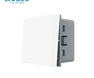 Modul Întrerupător mecanic simplu, cu revenire, 2M, Alb, Livolo