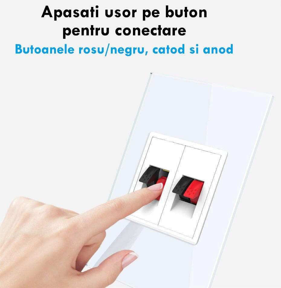 Modul priza cabluri audio, 1M, Alb, Livolo