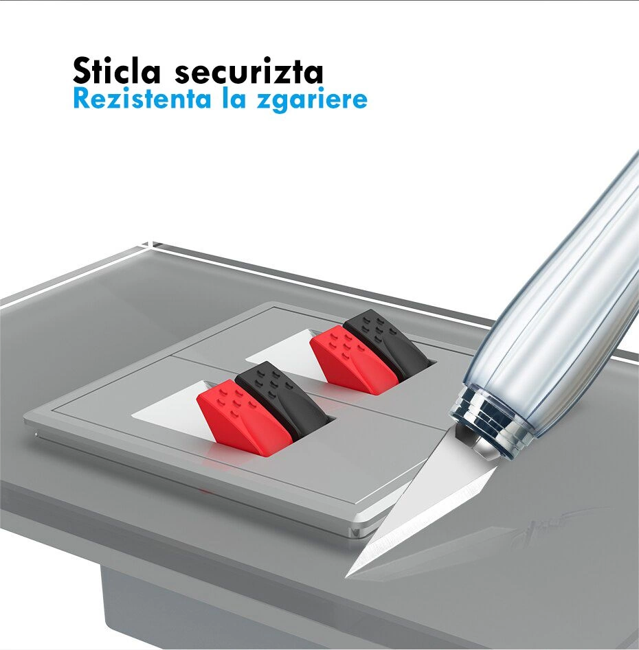 Priza dubla cabluri audio, 2x1M, cu rama sticla, Alb, Livolo