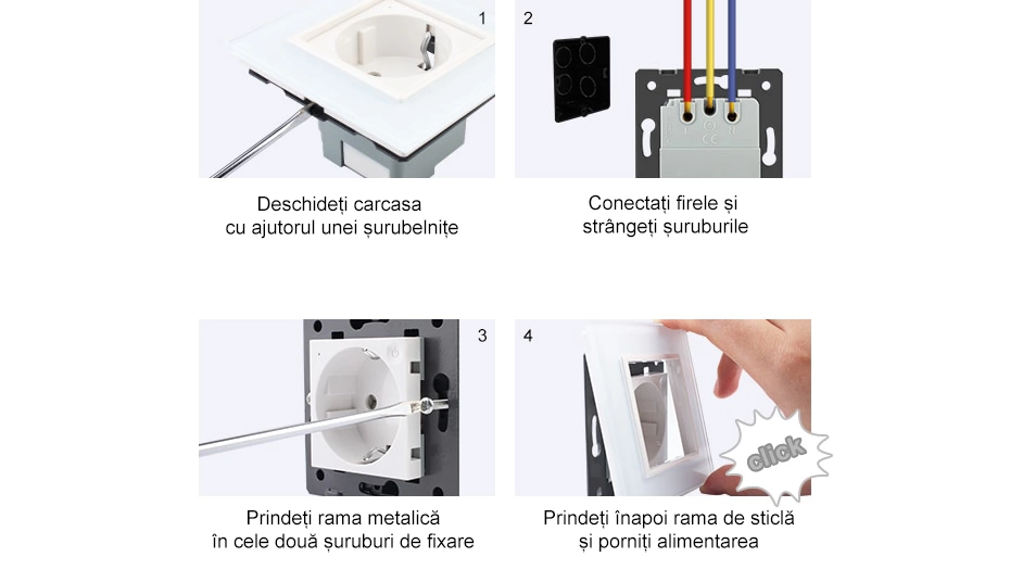 Priză Schuko Simplă, Negru, Livolo