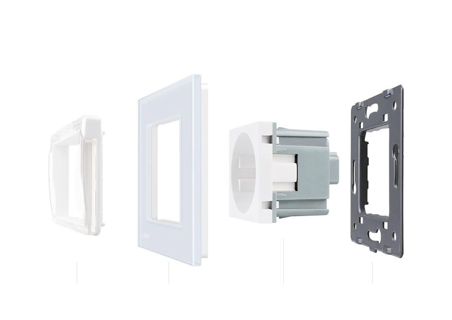 Priza Schuko Simpla cu protectie impotriva apei, Negru, Livolo