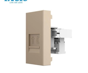 Modul priza telefon RJ11, 1M, Auriu, Livolo